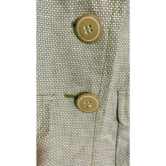 Halogen Womens Sage Green Linen Blend Lined Two Button Blazer Jacket Size Medium - Picture 3 of 13